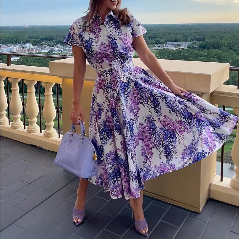 Dolce & Gabbana Purple wisteria Blouse 44